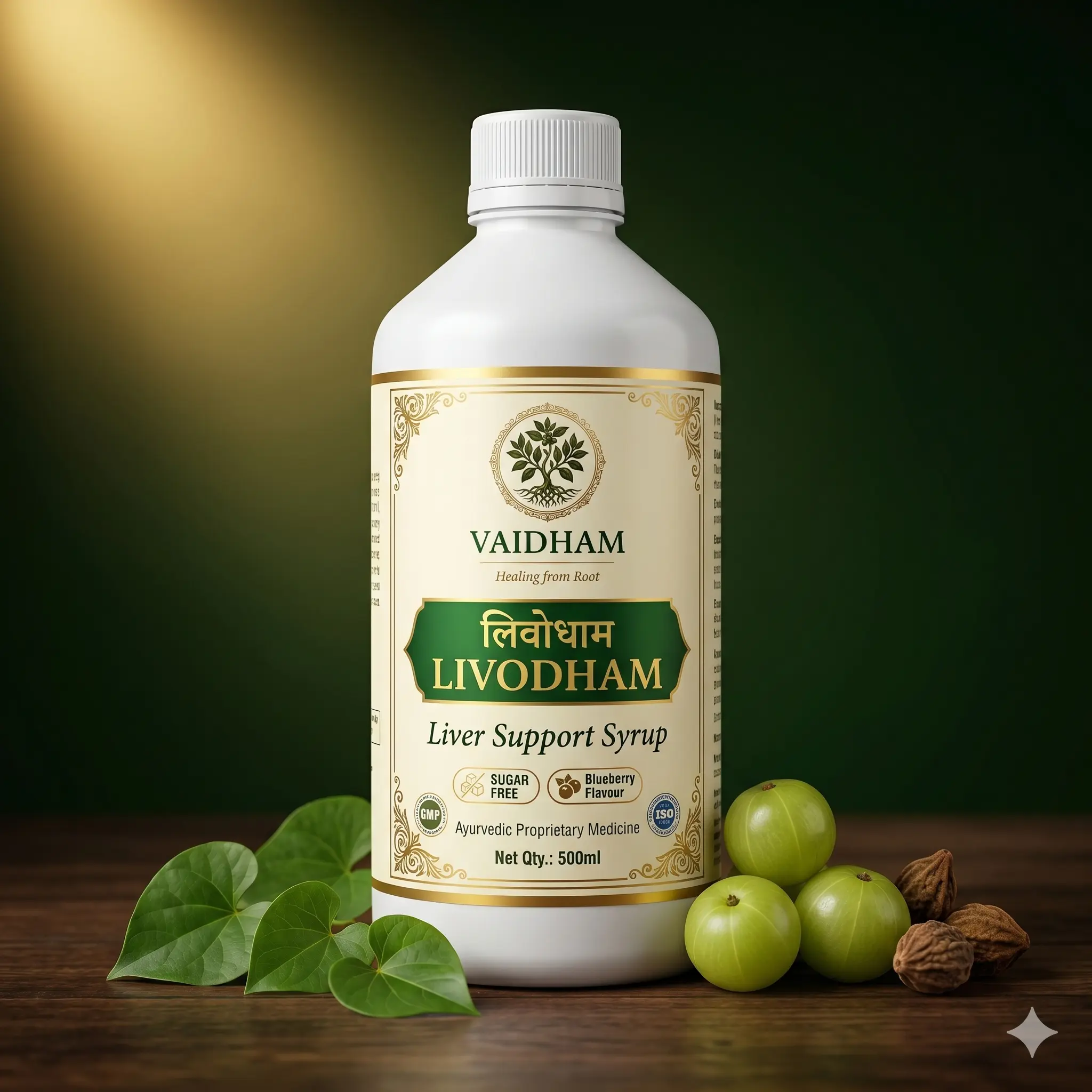 LIVODHAM Syrup pack shot for liver care by Vaidham